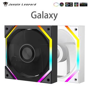 정글 레오파드 갤럭시 프리즘 XH 플로잉 러닝 라이트 PC 케이스 팬 120mm ARGB 순환 미러 라이트 효과 PWM 쿨링 팬