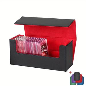 5pcs 분배기가있는 400 + 트레이딩 카드 용 카드 데크 케이스 게임 용 PU 자기 보관함 홀더 슬리브 카드 YuGiOh MTG 스타 카드