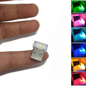 미니 USB LED 자동차 조명 자동 인테리어 분위기 조명 비상 조명 조명 PC 자동 다채로운 장식 램프 자동차 액세서리