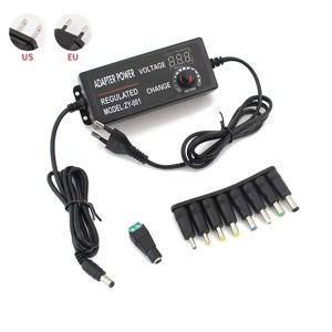 AC 조정 가능한 전원 공급 장치 3V-24V 3A AC DC 9 플러그 연결 범용 어댑터 조정 가능한 AC TO DC 220V 110V ~ 3V 24V 9W 72W