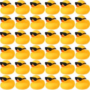 6/12/24pc 고무 오리 장난감 노란색 고무 오리 끽끽 소리 & 플로트 Ducky 풀 장난감 크루즈 휴일 장식 생일 파티 호의