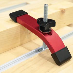 1Pc 빠른 작동 T-트랙 T-볼트 및 실더가 있는 클램프 홀드 다운 라우터 드릴 프레스 CNC용 알루미늄 합금 목공 클램프