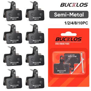 BUCKLOS 산악 자전거 유압 디스크 브레이크 패드, 세미 메탈 브레이크 패드, 시마노 B01S B05S MTB 도로 자전거 사이클링 브레이크 부품
