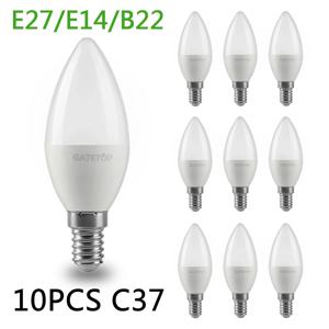 10pcs E27 E14 B22 Led 전구 220V 촛불 전구 에너지 절약 램프 3W 5W 6W 7W Led 샹들리에 빛 홈 장식