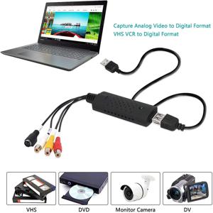 USB 2.0 비디오 오디오 변환기, VHS-디지털 변환기, 구형 VHS VCR 미니 DV Hi8 DVD-디지털 변환기, MAC/PC 윈도우 7 8
