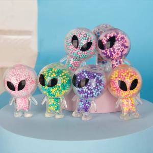 1/6 Pcs 미니 Squishy 외계인 장난감 토끼 짜기 장난감 스트레스 릴리프 장난감 파티 호의 재미 있은 우주 생물 공 Fidget 장난감
