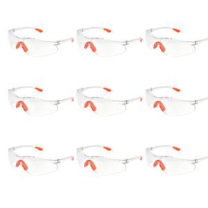 12PCS 실험실 작업 안전 눈 보호 안경 PC 소재 충격 방지 바람 먼지 방지 고글 안전 승마 투명 안경