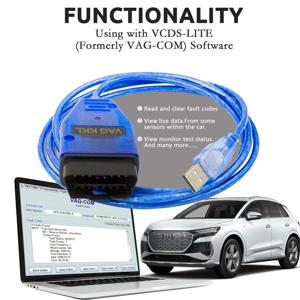 409.1 CH30 칩 스캐너 도구 용 KKL VAG-COM 멀티 브랜드 자동차 용 USB 인터페이스 자동 스캐너가있는 Obd2 진단 케이블 최신