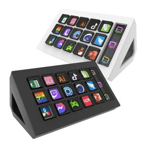 Visual Stream Deck 키보드 LCD 버튼 15개 키 라이브 콘텐츠 제작 컨트롤러 Windows/MacOS/Android/iOS 선물용으로 사용자 정의 가능