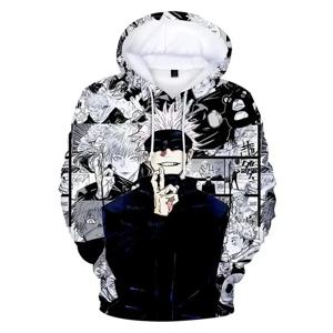 3D 인쇄 애니메이션 Jujutsu Kaisen 후드 티 스웨터 남성/여성 2023 최신 패션 streetwear 가을 겨울 플러스 사이즈 의류 코트