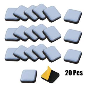 20PCS 피트 글라이더 슬라이딩 패드 홈 가구 슬라이더 가구 글라이더 가정용 하드웨어 용 PTFE 스퀘어 플로어 무버 패드 ﻿
