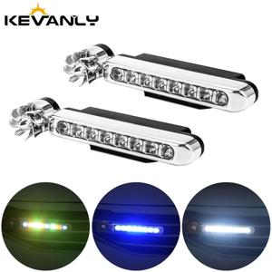 2pcs 자동차 LED 주간 헤드 라이트 바람 구동 팬 투광 조명 보조 조명 오토바이 램프 향상된 가시성