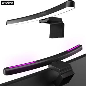 LED 컴퓨터 모니터 라이트 바 무단 조광 매달려 조명 RGB 게임 배경 벽 분위기 램프 학습/작업 야간 조명
