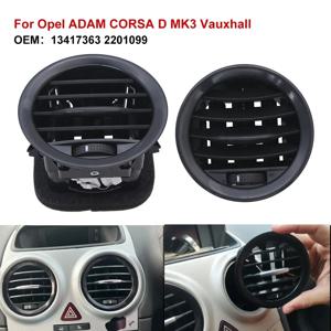 블랙 크롬 히터 A/C 에어 벤트 커버 아울렛 그릴, Vauxhall ADAM 2013-CORSA D 모든 모델 2007-2015 13417363 2201099