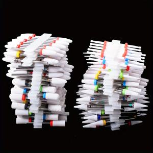 10개 세라믹 네일 드릴 비트 세트, 전기 매니큐어 및 페디큐어 밀링 커터, 네일 폴리싱 머신용