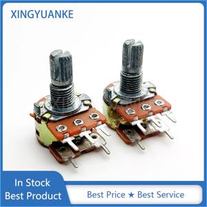 5PCS WH148 유형 단일 스위치 5 핀 B5K B10K B20K B50K B100K B500K 증폭기 탄소 필름 전위차계 플라워 샤프트 15MM
