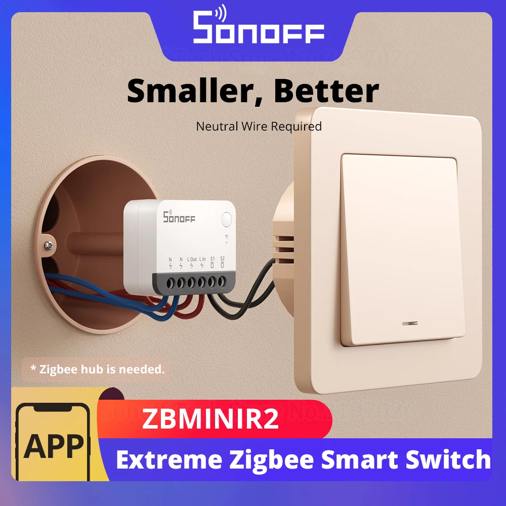 SONOFF ZBMINIR2 Extreme Zigbee 스마트 스위치 분리 릴레이 외부 스위치 eWeLink 지원을 통한 원격 제어 ZBBridge-U 게이트웨이