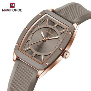 NAVIFORCE NF5049 여성 쿼츠 시계 실리콘 스트랩 학생 스포츠 시계 빅 다이얼 간단한 토노 방수 손목 시계