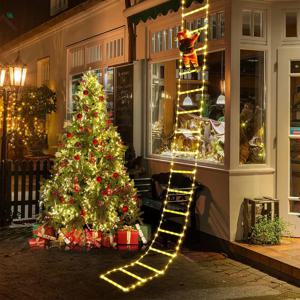 1/3M 산타 클로스 등반 사다리 문자열 조명 USB 8 모드 LED 램프 크리스마스 장식 정원 Cristmas 트리 새해 선물