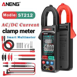 디지털 클램프 멀티미터 ANENG ST212 DC/AC 전류계 6000 카운트 400A 앰프 대형 컬러 스크린 전압 테스터 자동차 Hz NCV 옴