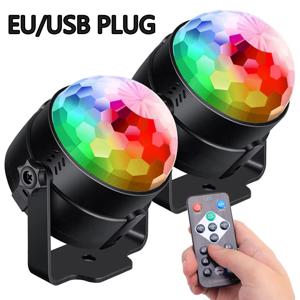 RGB LED 디스코 무대 야간 조명 스트로브 램프, 홈 KTV 파티 클럽 바 댄스 크리스마스 선물 조명 효과, 사운드 활성화