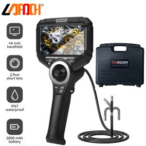 6mm720도 모든 방향 조향 산업용 내시경 자동차 파이프 검사 하수구 카메라 내시경 5인치 HD 화면