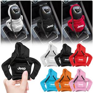 1pc 자동차 기어 시프트 레버 까마귀 손잡이 운동복 시프트 커버 JEEP Renegade Patriot Weangler Cherokee Compass 용 자동차 액세서리