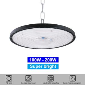 슈퍼 밝은 LED 100W 150W 200W UFO 높은 베이 빛 AC175-265V 알루미늄 케이스 차가운 빛 조명 램프