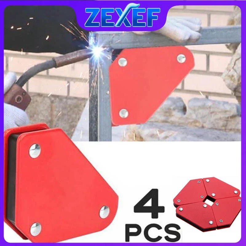ZEXEF 4PCS 자기 고정 클립 타이 용접 포지셔너 용접 고정 장치 액세서리 앵글 홀더 솔더 자석 아크