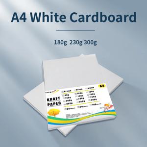 A4 흰색 골판지 DIY 수제 카드 용지 두꺼운 수채화 그림 손 복사 판지 명함 180 230 300G Cardstock