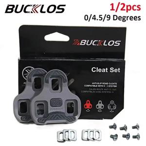 LOOK Keo Cleats 용 BUCKLOS 플로트로드 사이클링 신발 Look Keo 자전거 용 페달 클리트 자동 잠금 페달 플레이트 4.5/9 학위 1/2pc