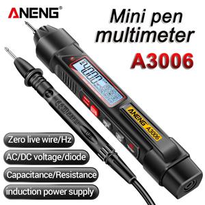 ANENG A3006 미니 펜 유형 멀티 미터 디지털 전문 4000 카운트 AC/DC 전압 옴 다이오드 커패시턴스 Hz 미터 도구