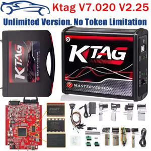 온라인 무제한 KTAG V7.020 2.25 4LED KESS 2.80 EU 빨간색 V5.017 OBD2 OBD2 자동차 ECU 칩 튜닝 키트 5.017 k-태그 프로그래머 도구