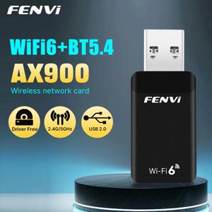 FENVI WiFi 6 AX900 BT5.4 USB 어댑터 듀얼 밴드 2.4G 및 5GHz WiFi 카드 2in1 동글 USB 무선 네트워크 Wlan 수신기 Win 10/11 PC
