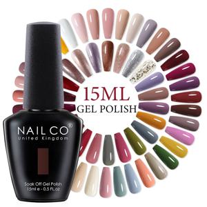 ﻿ 네일코 젤 네일 폴리쉬 가을 겨울 컬러 15ml 누드 레드 브라운 세미 퍼머넌트 쏙 오프 UV LED 젤 하이브리드 바니쉬 네일 용품 ﻿