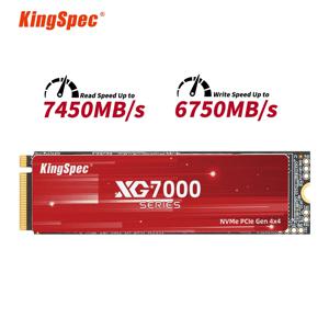 KingSpec SSD PCIe4.0 1TB 2TB 4TB M2 NVMe 드라이브 M.2 2280 512gb 7400mbps Nmve 하드 디스크 Gen4 PS5용 내부 솔리드 스테이트 드라이브