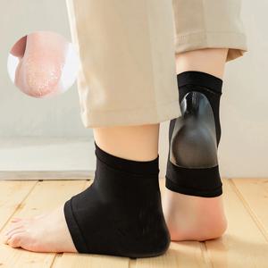 실리콘 양말 힐 보호대 슬리브 힐 스퍼 패드, 발바닥 발 관리, 스킨 리페어 균열 방지 패드, 하프 야드 양말, 1 쌍