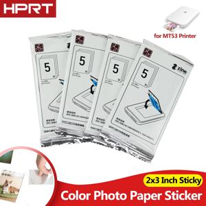 HPRT MT53 포켓 포토 프린터용 컬러 인화지 2x3인치 접착식 Zink 인화지