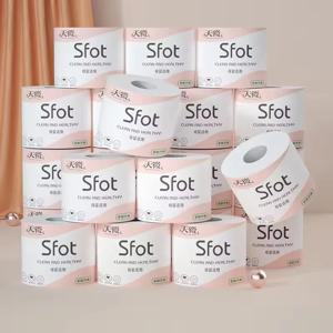 롤 종이를 대신하여 가정용 종이 타월 1-12롤 두꺼운 코어 롤 화장지 화장지 5겹