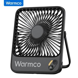 Warmco D3 휴대용 책상 팬 충전식 10000mAh 배터리 개인용 팬, 조용한 4 속도 180 °   기울기 접이식 소형 팬 사무실 홈