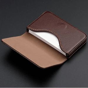 남성과 여성을 위한 자기 차단 기능이 있는 크기 스티치 PU 가죽 신용 카드 소지자 방문 명함 케이스 지갑
