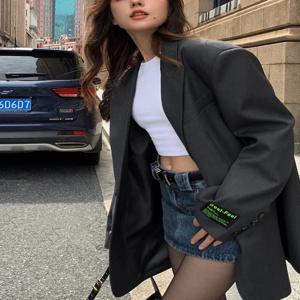 봄 가을 의류 겉옷 새로운 패션 여성 정장 재킷 캐주얼 코트 사무실 레이디 블레이저 넓은 어깨 여성상의