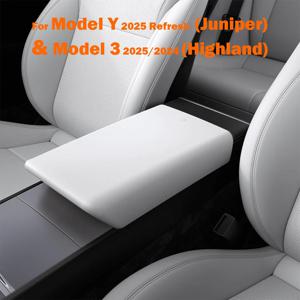 Tesla Model Y 2025 Refresh(Juniper) 및 Model 3 2025/2024 Refresh(Highland)용으로 설계된 센터 콘솔 미끄럼 방지 팔걸이 커버