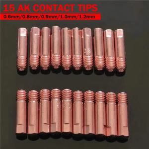 10Pcs 용접 토치 노즐 0.8/1.0/1.2mm MB-15AK MIG/MAG M6 용접 토치 팁 홀더 가스 노즐 납땜 액세서리