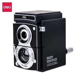 DELI 회전식 연필깎이 점보 연필 커터 나이프 선물 카메라 부드러운 연필깎이 도구 학교 용품