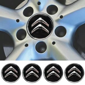 4Pcs 휠 센터 허브 캡 시트로엥 C1 C3 C4 DS3 대부분의 모델 용 블랙 60MM 정품 휠 센터 허브 캡