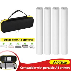 A4 감열지 롤 210*30mm 및 보호 케이스 A40 무선 블루투스 휴대용 프린터 용 지퍼가 달린 낙하 방지 가방