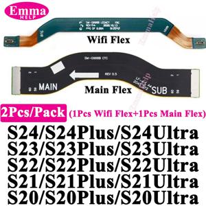 2Pcs Wi-Fi 신호 안테나 메인 보드 커넥터 마더 보드 메인 플렉스 케이블 삼성 S20 S21 S24 Plus S22 S23 Ultra S928 S908