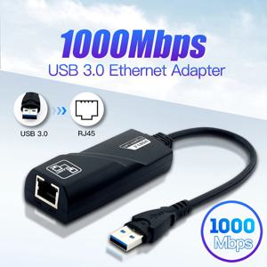 1000Mbps 유선 USB 3.0 유형 C USB-Rj45 Lan 이더넷 어댑터 RTL8153 네트워크 카드(PC Macbook 노트북 노트북 Windows 10/11)