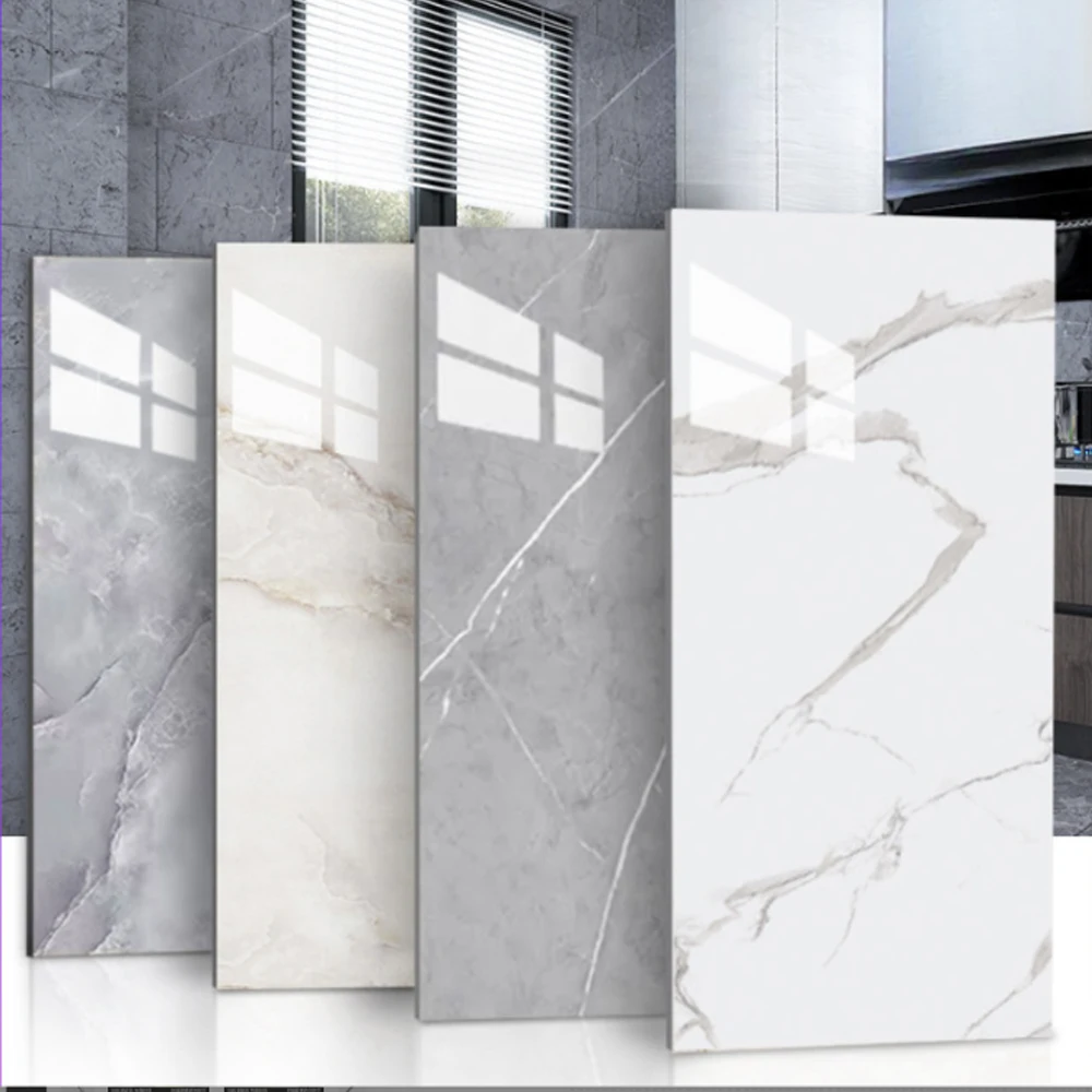 10-20pcs 30x60cm 자기 접착 대리석 PVC 바닥 타일 방수 껍질 스틱 벽 스티커 주방 욕실 이동식 홈 장식 ﻿